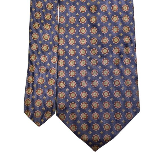Vintage Brooks Brothers Purple Silk Floral Patterned Tie Business Accessory - Picture 3 of 7